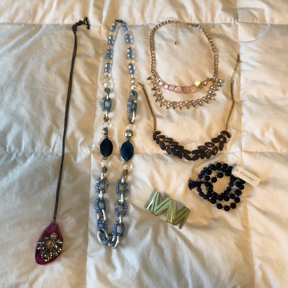 Six Piece Costume Jewelry Lot